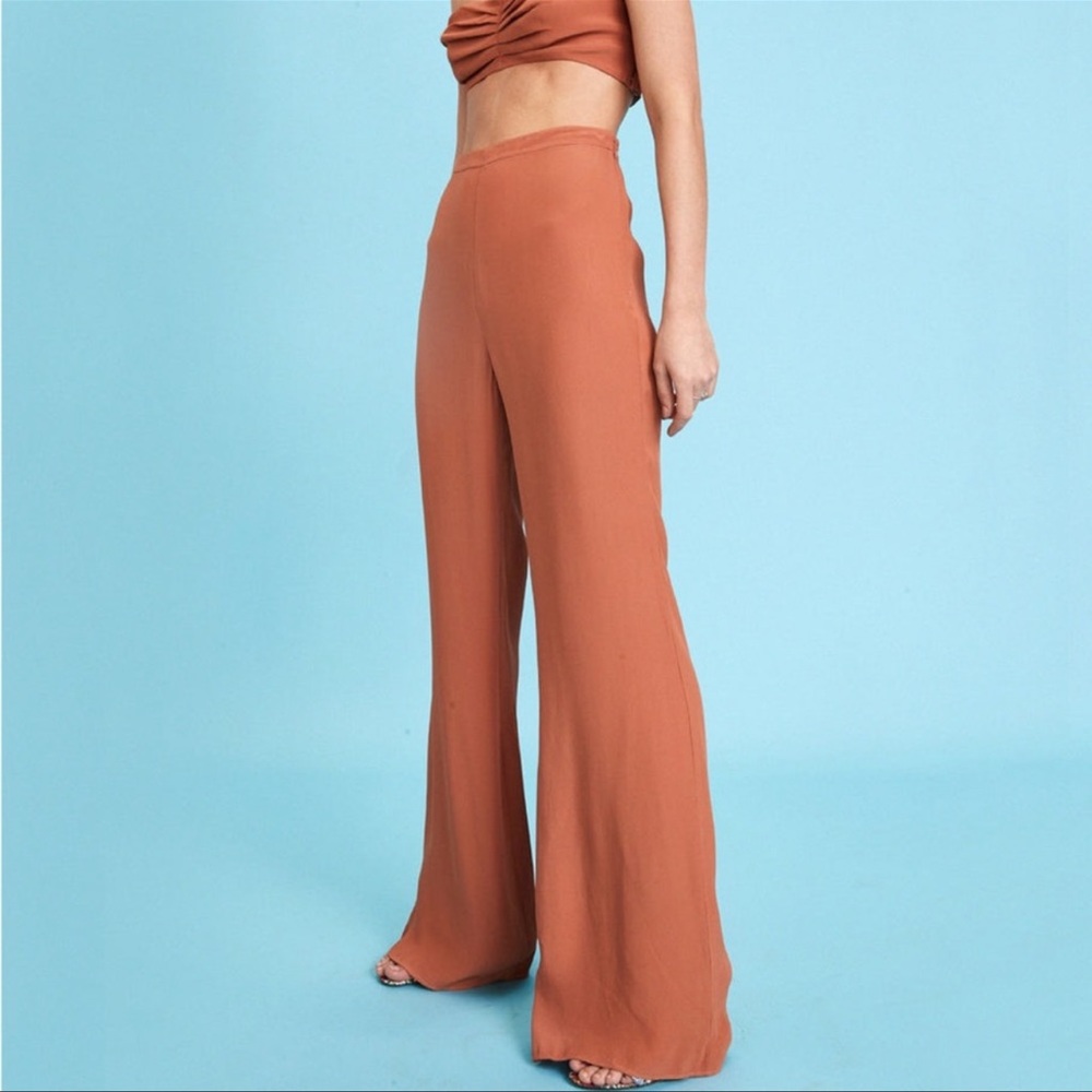 LPA Wide Leg Pants in Rust